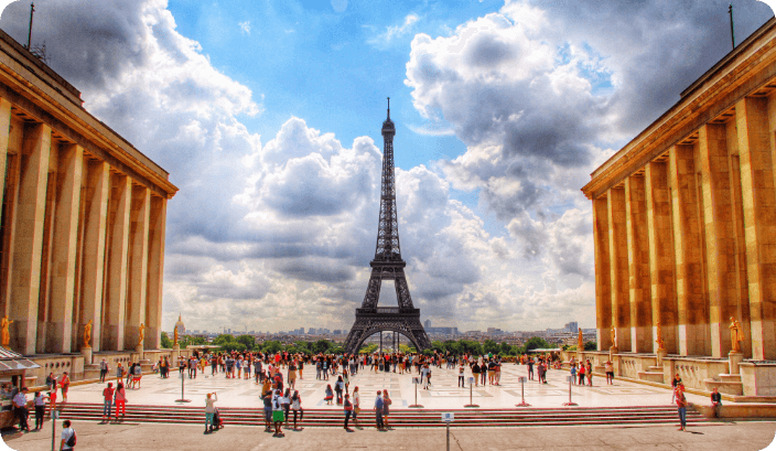 France Eiffel Tower and Skyline